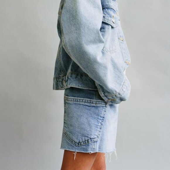Zara Girl's Stretch Denim Shorts - Picture 1 of 12